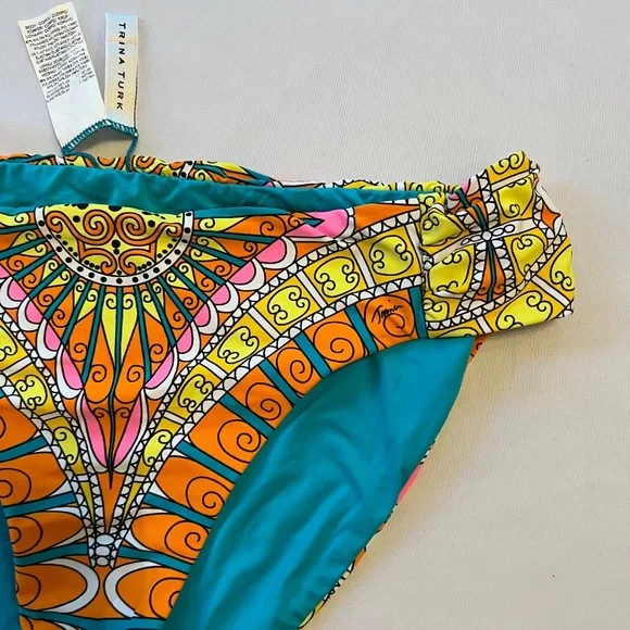 Trina Turk Tunic Coverup & Bikini Bottom Set Swim Beach - Picture 12 of 16